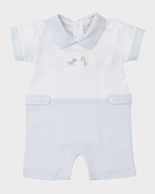 Boy's Jungle Friends Short Playsuit, Size 0M-